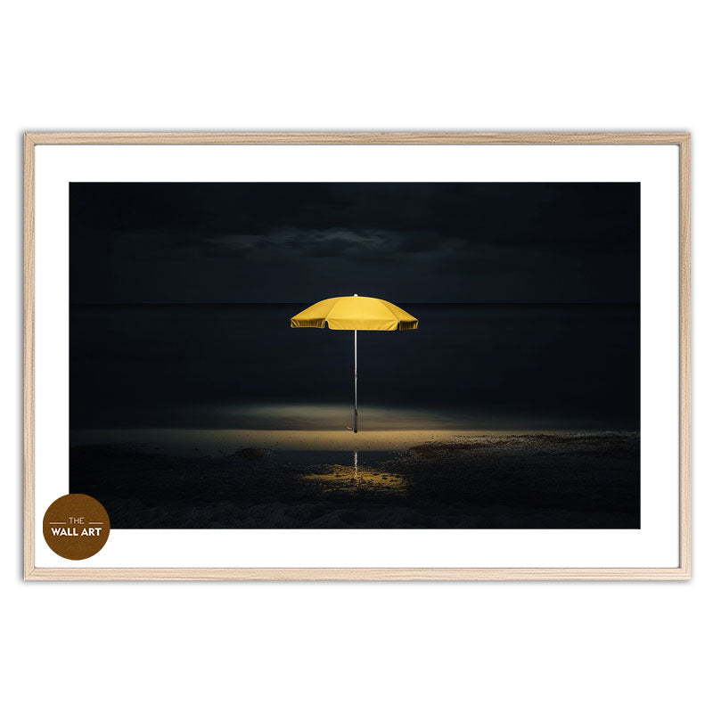 YELLOW UMBRELLA ON BEACH IV
