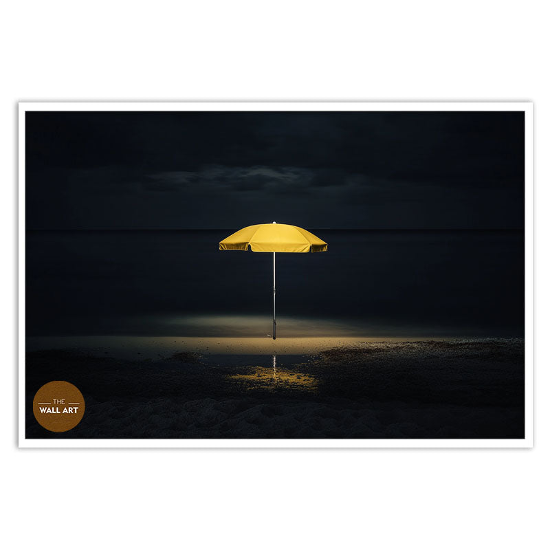 YELLOW UMBRELLA ON BEACH IV