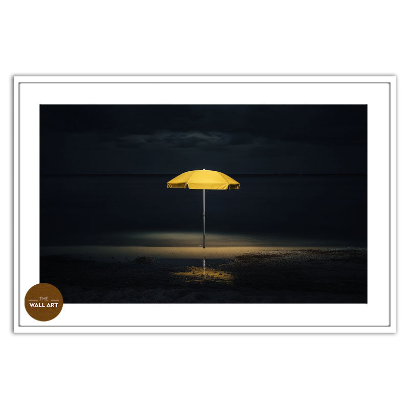 YELLOW UMBRELLA ON BEACH IV